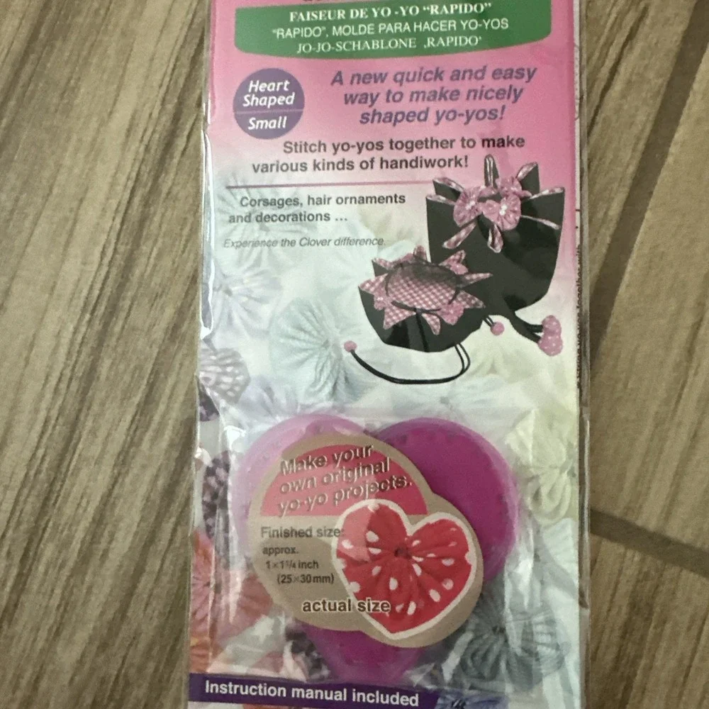 Lot Of 2 Clover Quick Yo Yo Maker Large & Heart Shape